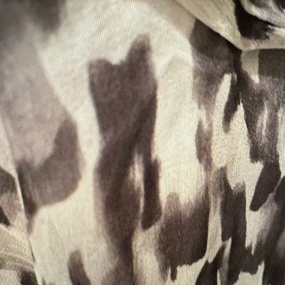 BCBGMaxAzria hankerchief cheetah leopard Camisole xs wood beaded rose - Picture 5 of 8